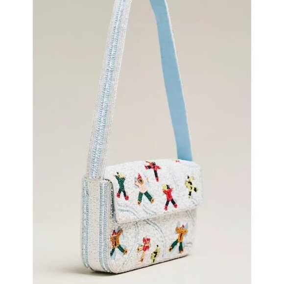Anthropologie The Fiona Beaded Bag: Winter Icon Edition - Snow Angels